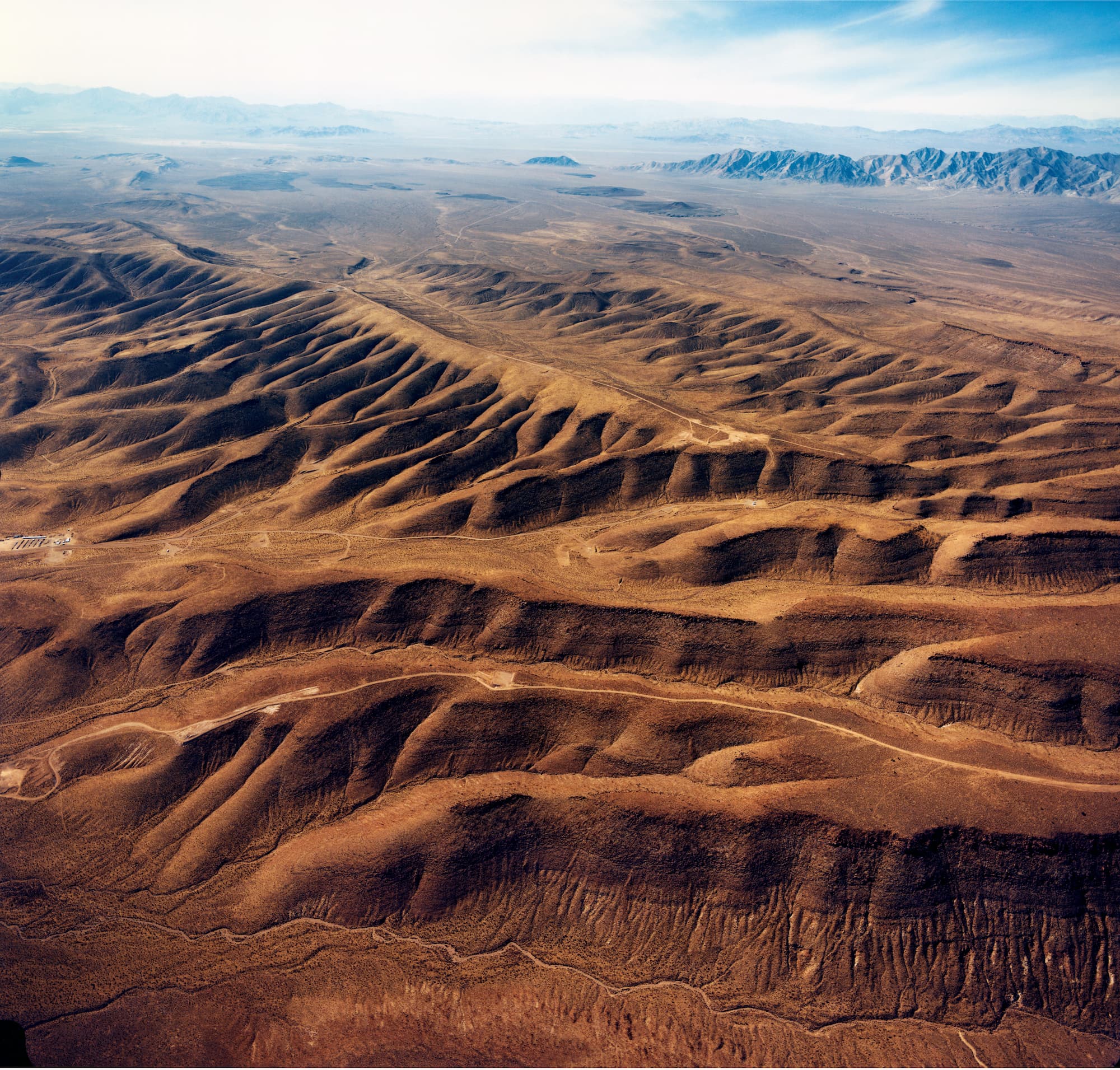 Aerial view of mountain dessert