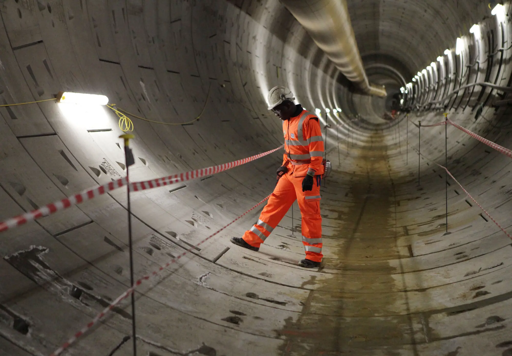 Crossrail Apprentice in the first completed tunnel