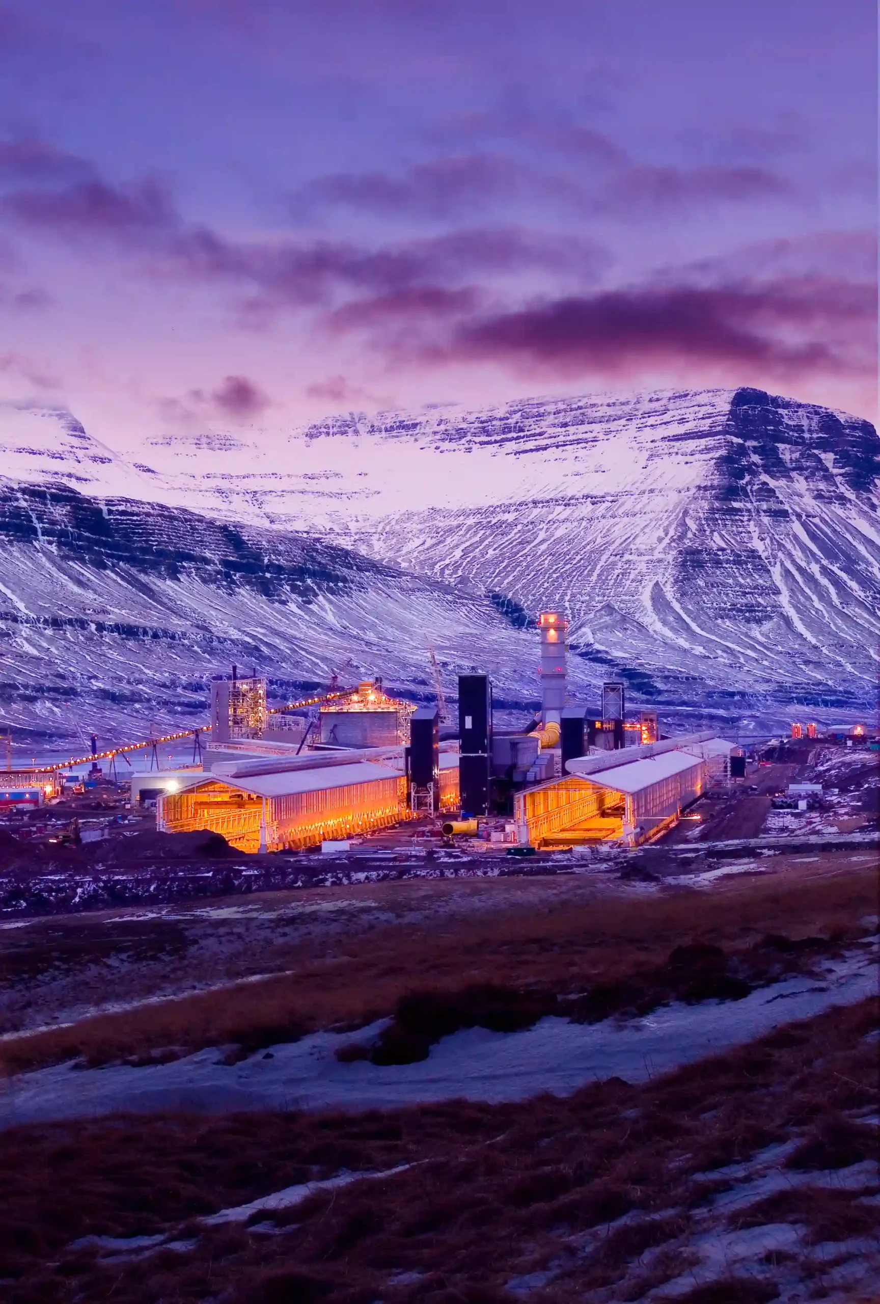 The Fjardaal smelter project at dawn
