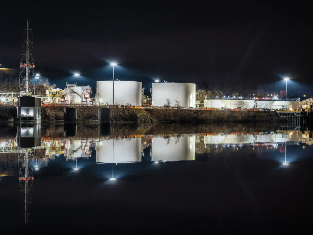 Nighttime view of the Pennsylvania Chemicals Site