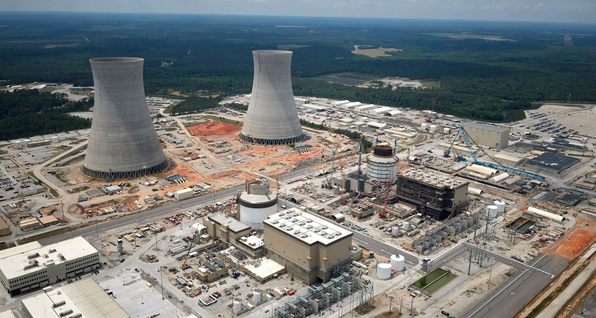 Overhead view of Plant Vogtle Units 3 & 4