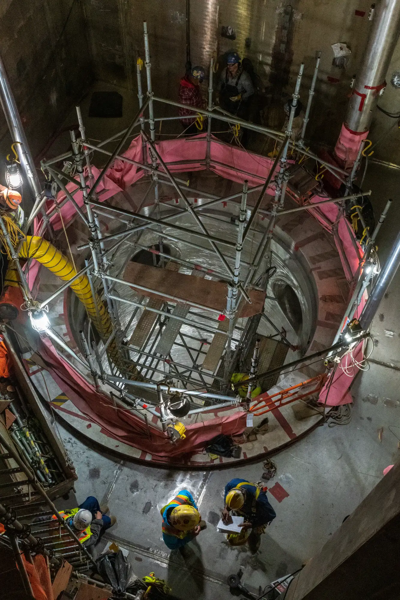 Workers inside Vogtle Plant